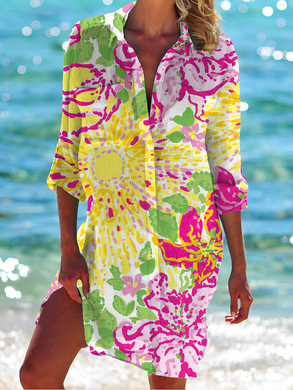 Serenity - Sommer Turn-Down-Bluse