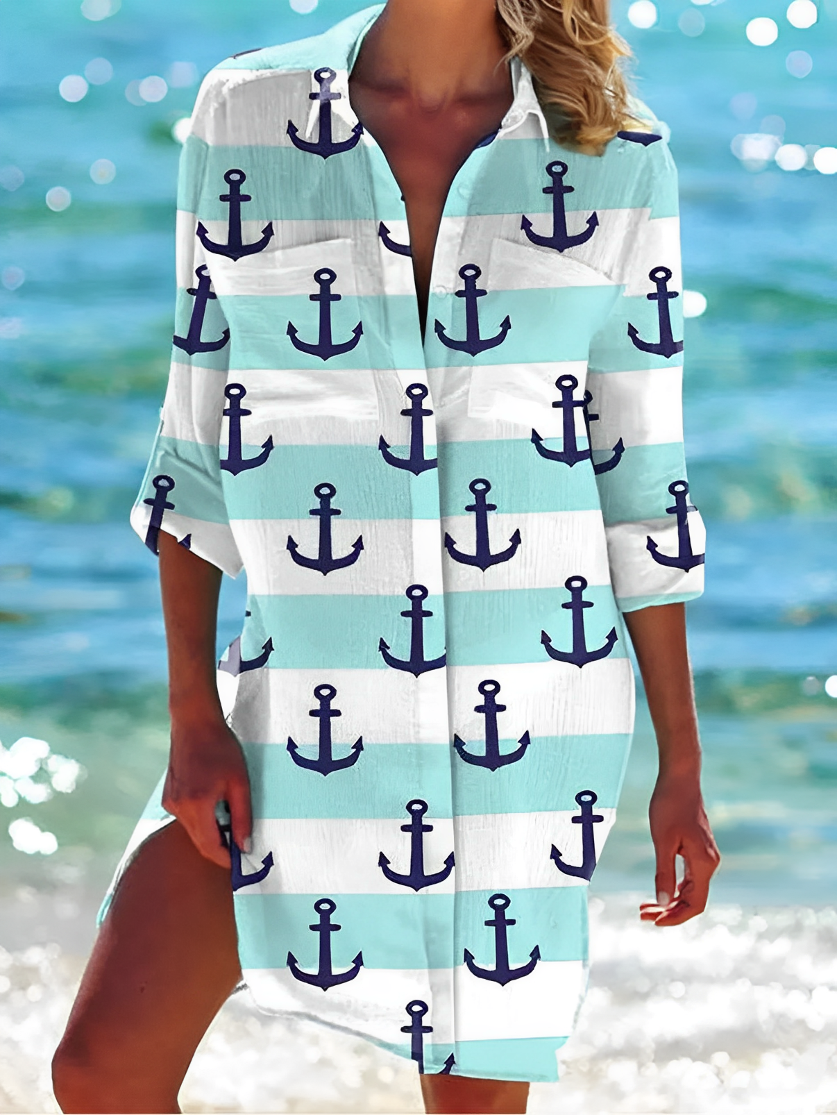 Serenity - Sommer Turn-Down-Bluse