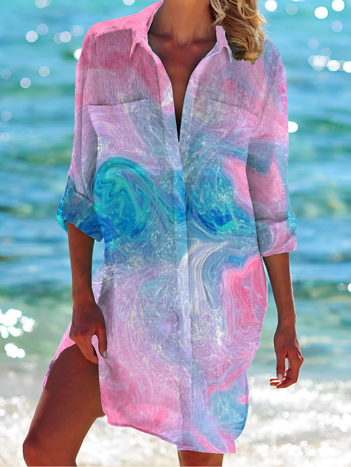 Serenity - Sommer Turn-Down-Bluse