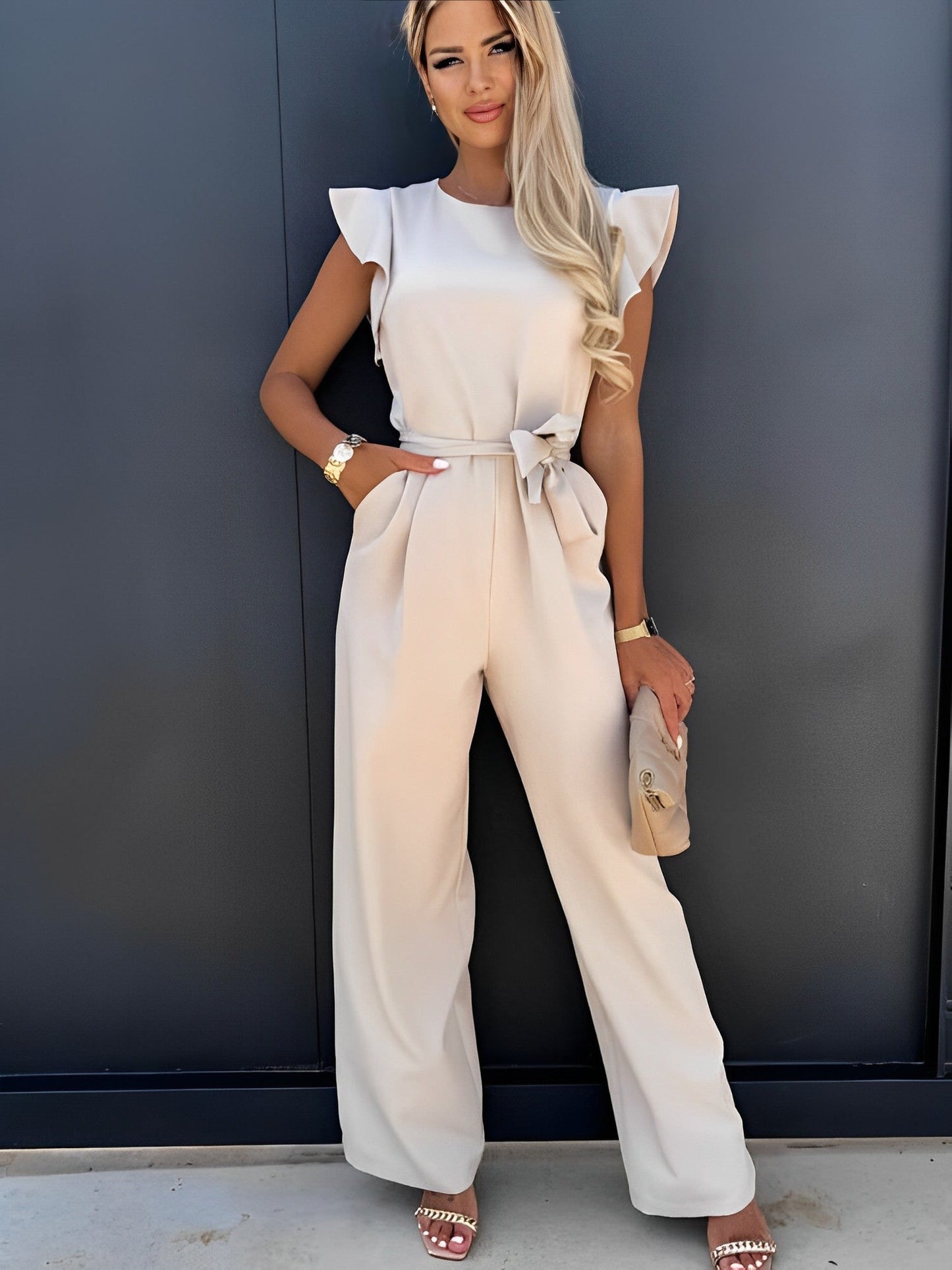 Imago - Rüsche Schnürung Jumpsuit