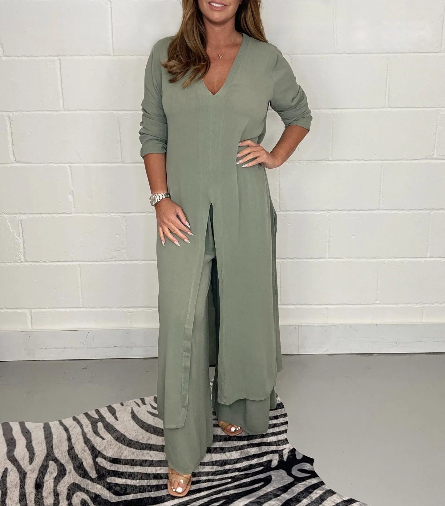 Vaille - Chiffon Oberteil und Hose Set