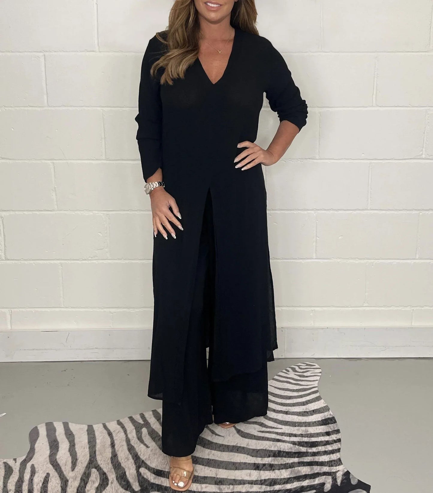 Vaille - Chiffon Oberteil und Hose Set