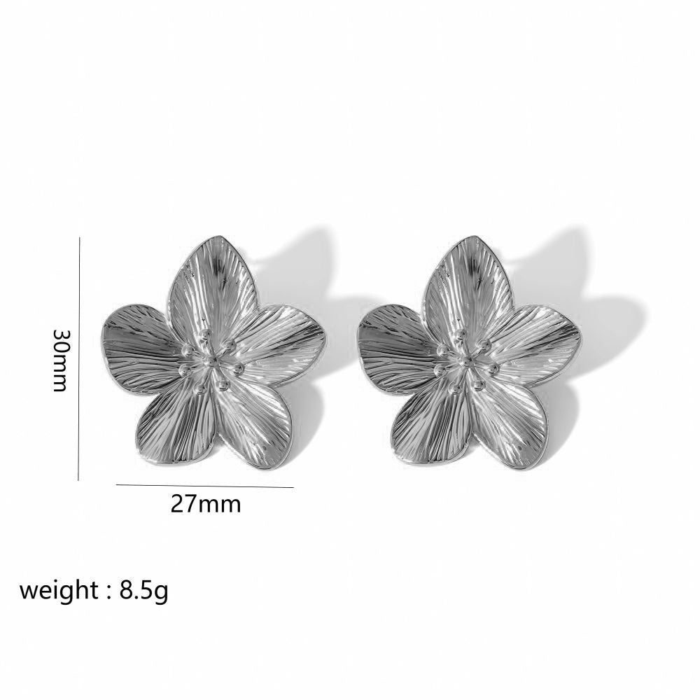 Alva - Schmetterling und Blume Edelstahl-Ohrstecker