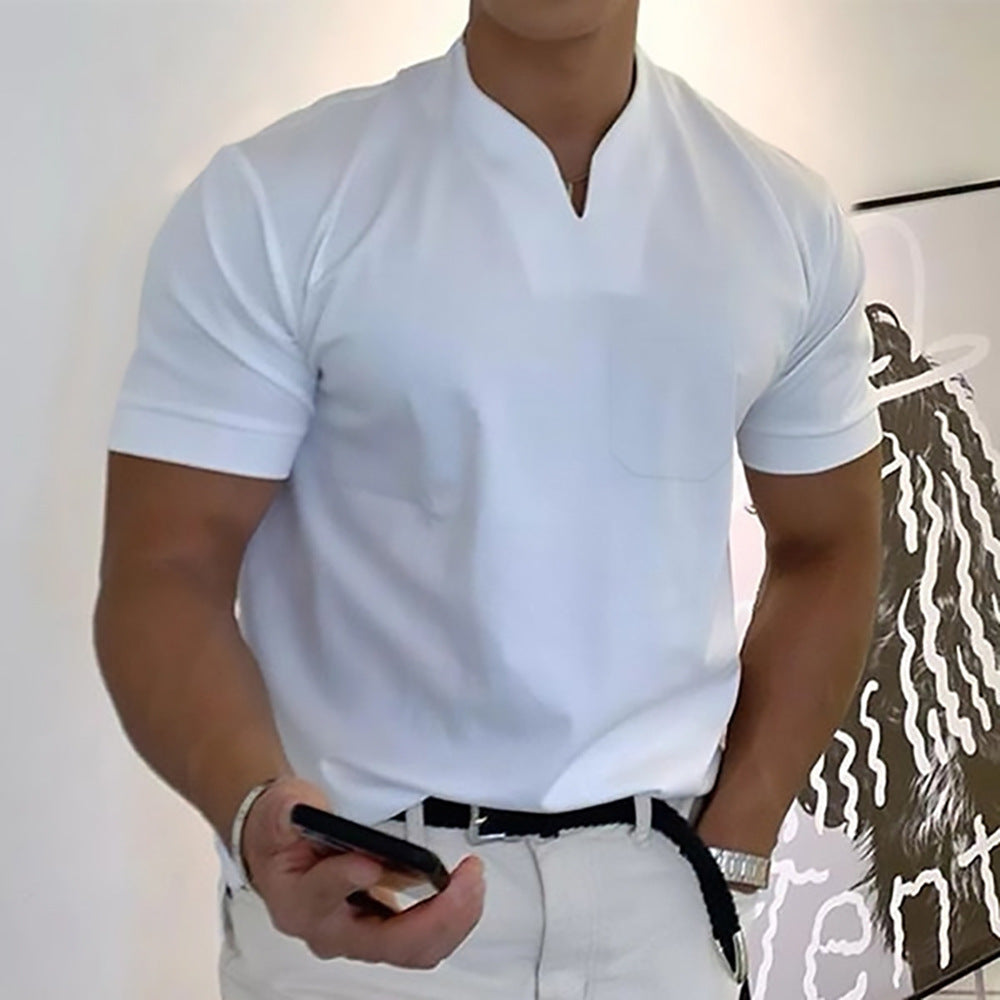 Jason - Kurzarm-Business-Fitness-Shirt für Männer