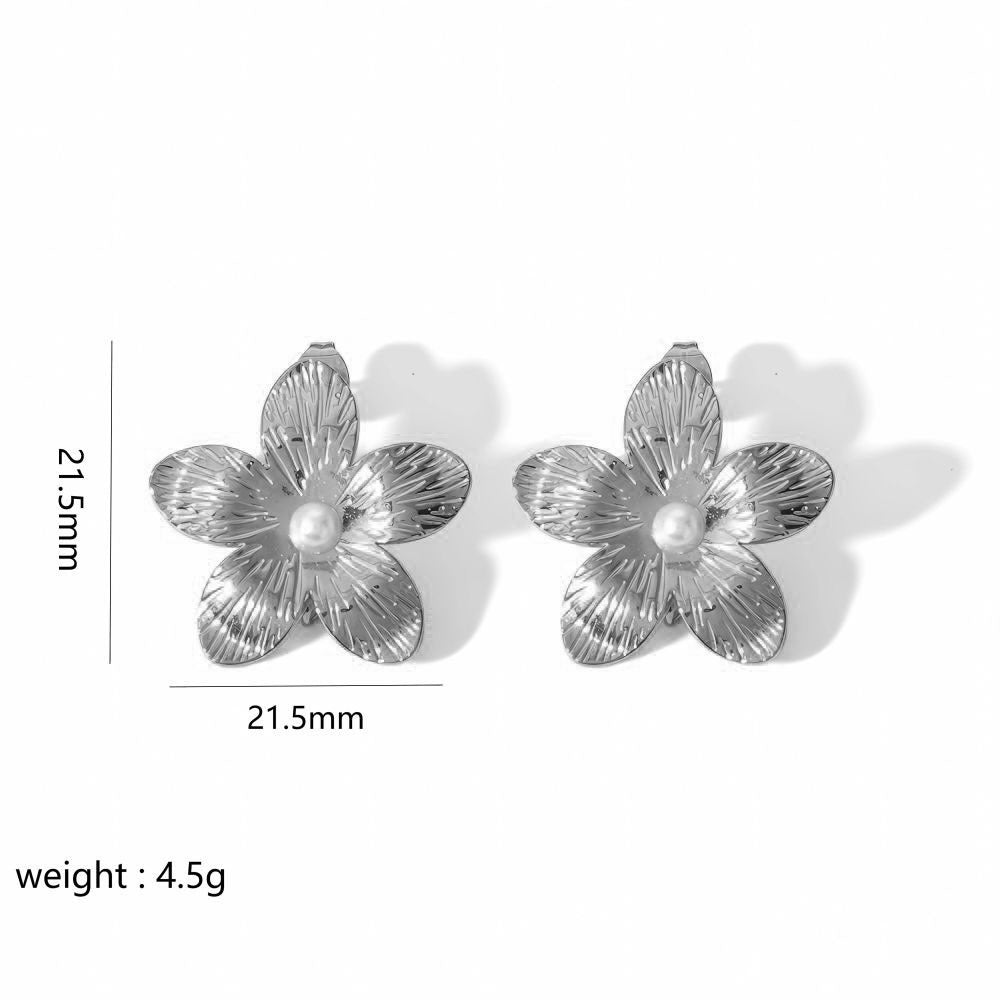 Alva - Schmetterling und Blume Edelstahl-Ohrstecker