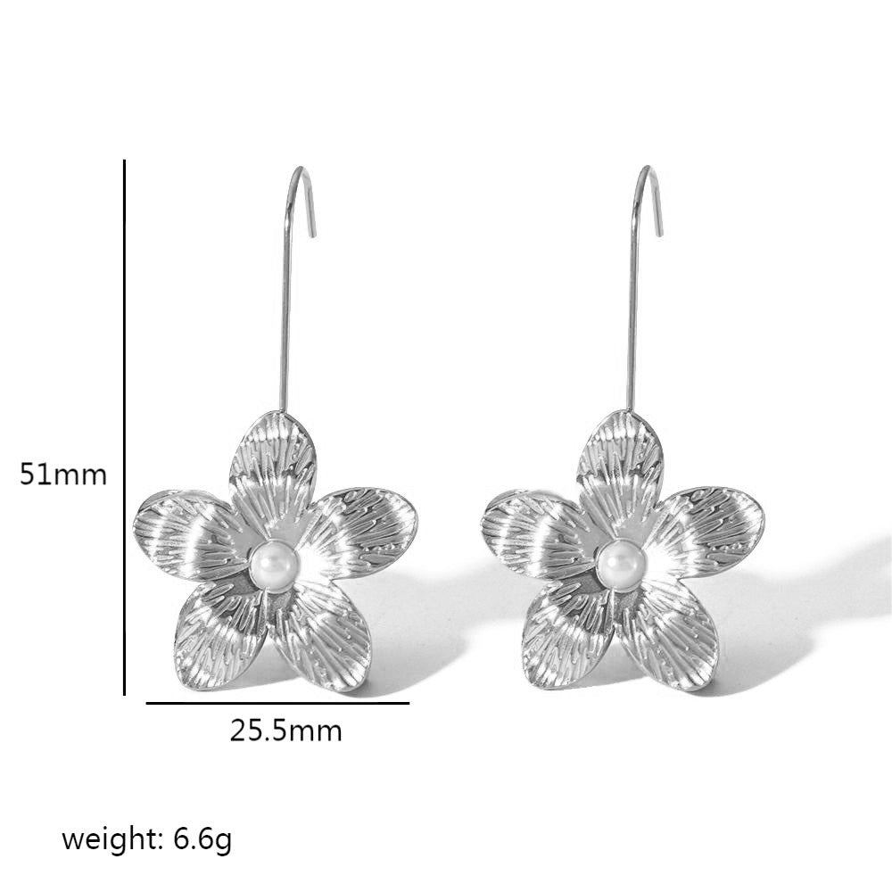 Alva - Schmetterling und Blume Edelstahl-Ohrstecker