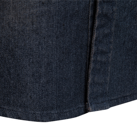 Devin - Slim Fit Hemd aus elastischem Baumwoll-Denim
