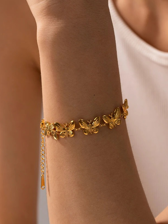 Kylie - Cluster Schmetterling Statement Armband