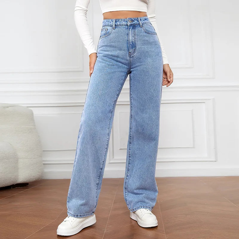 Taisia - Bequeme Vintage-Jeans mit hoher Taille und Stretch-Anteil