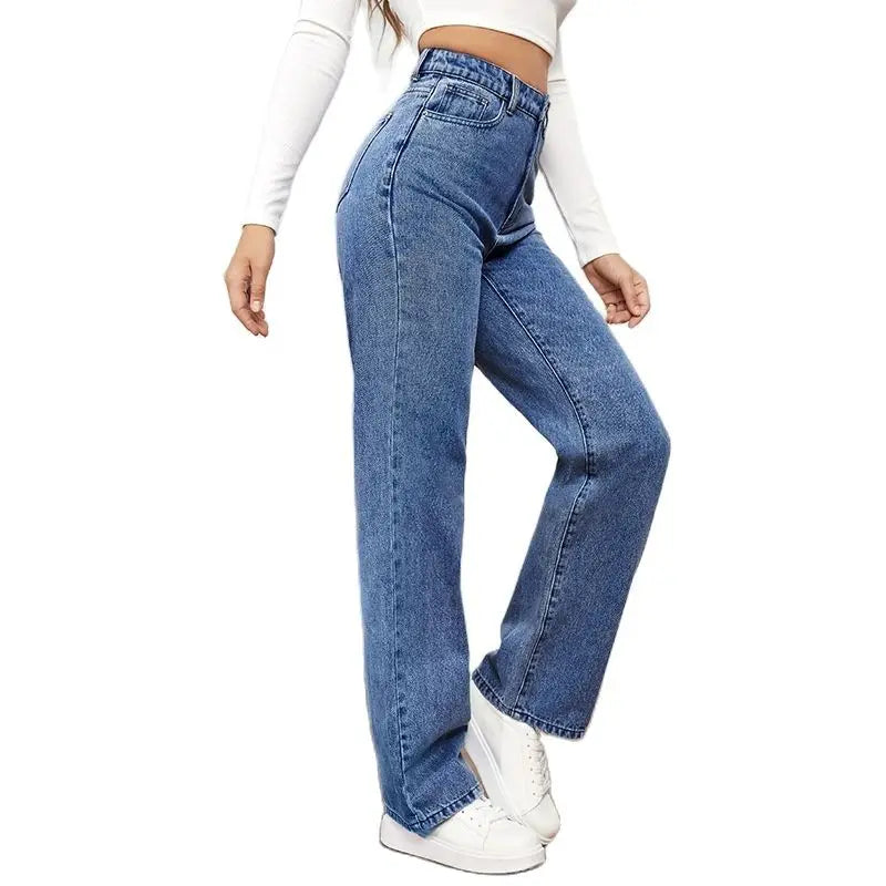 Taisia - Bequeme Vintage-Jeans mit hoher Taille und Stretch-Anteil