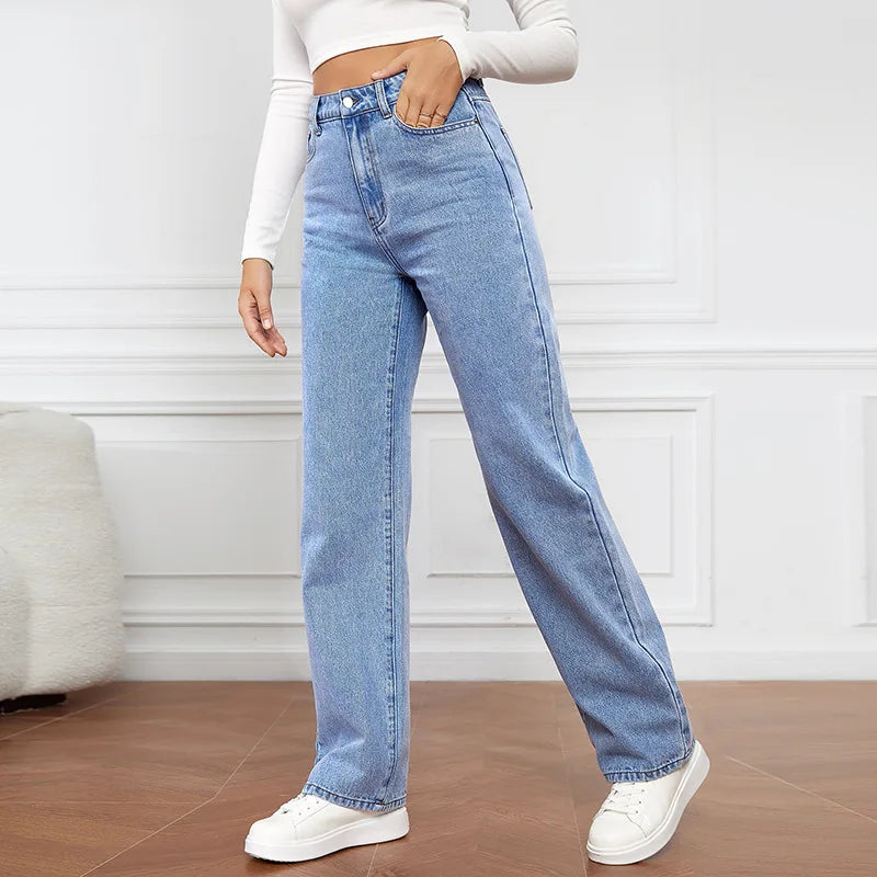 Taisia - Bequeme Vintage-Jeans mit hoher Taille und Stretch-Anteil