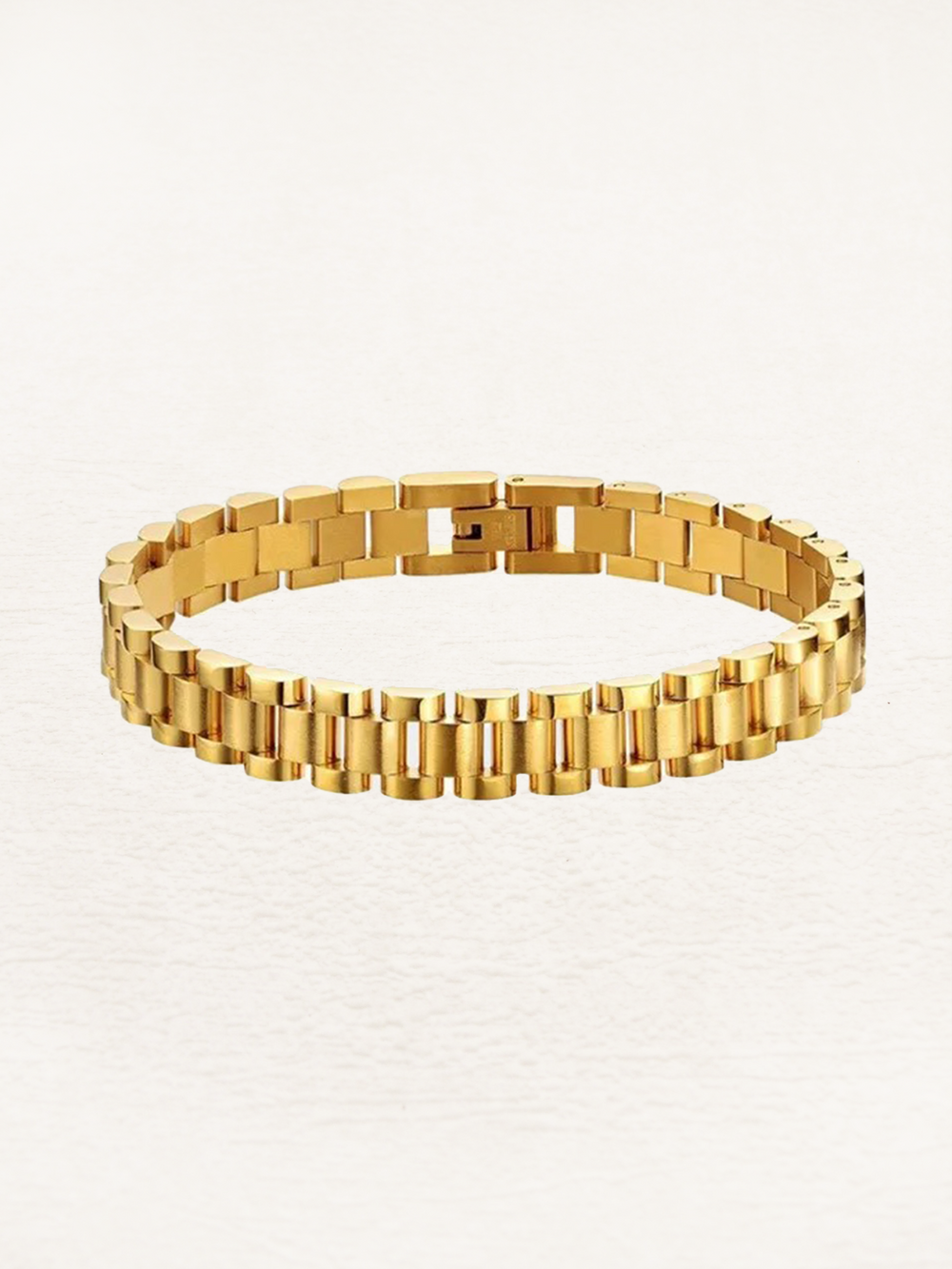 Nora - Breites Gliederarmband Gold