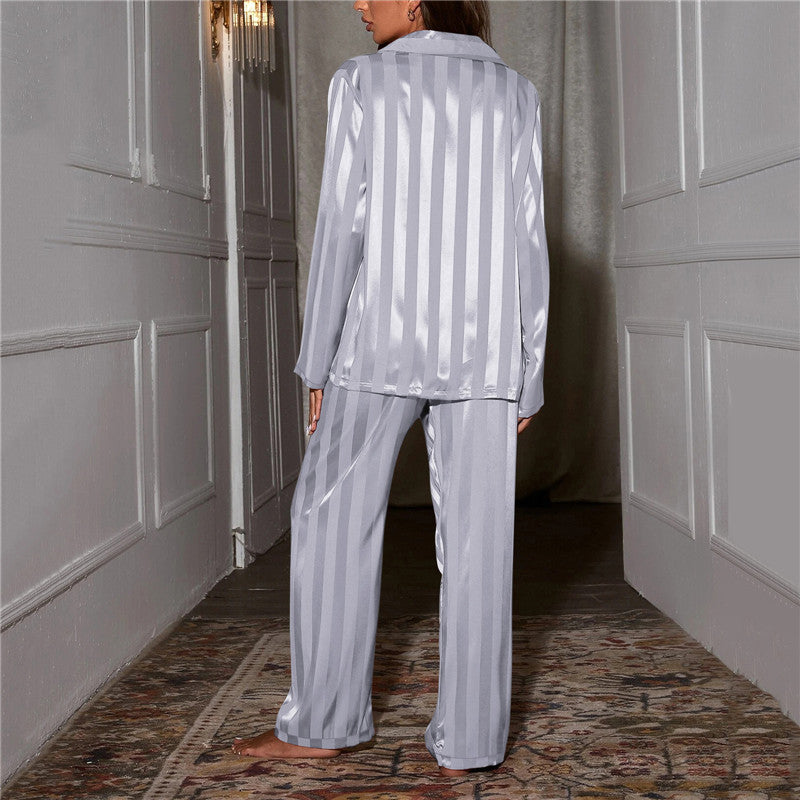 Julianna - Schlafanzug-Set aus Satin mit langen Ärmeln
