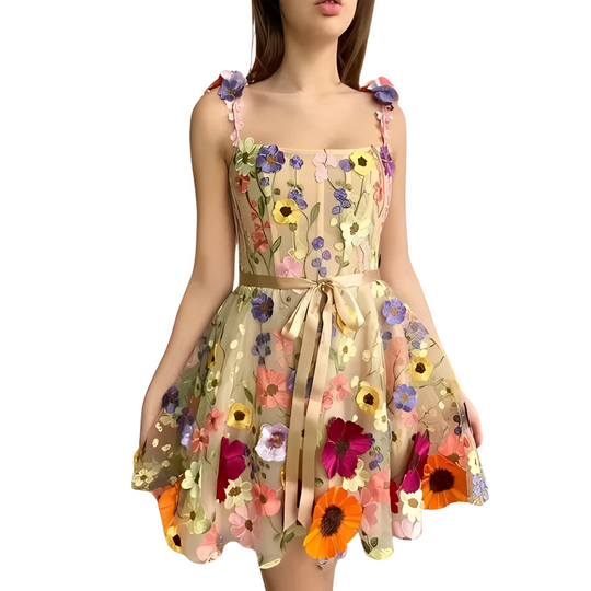 Madlyn - A-Linien-Kleid mit Blumenstickerei