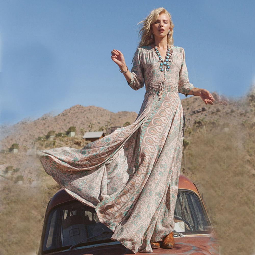 Pavla - Boho-Country-Maxikleid für Freigeister