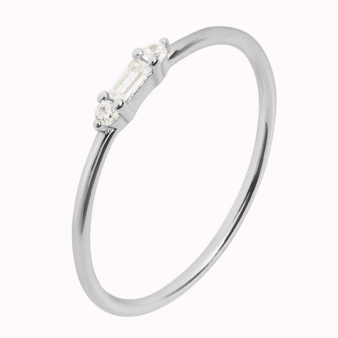 Taliesin - Zarter runder Baguette CZ-Ring