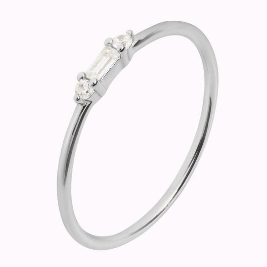 Taliesin - Zarter runder Baguette CZ-Ring