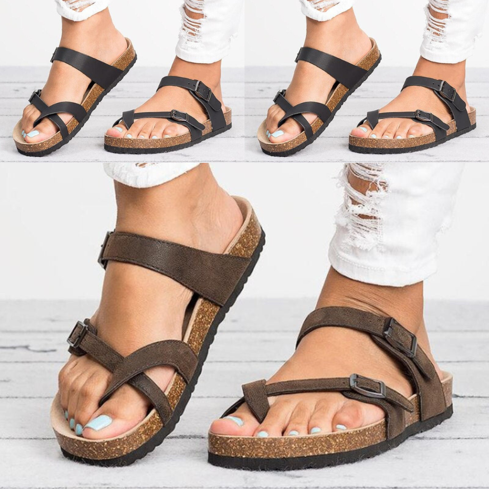 Luana - Römersandalen mit Korkschnalle