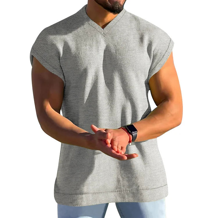 Douglas - ärmelloses geripptes Tank-Top-Shirt